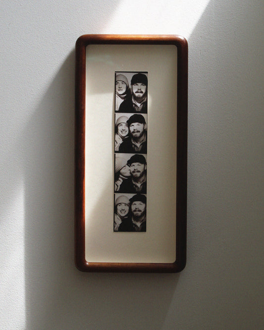 Photo strip rounded corner frame — Polished walnut