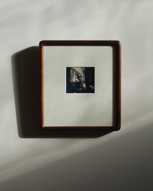 Polaroid rounded corner frame — Polished walnut